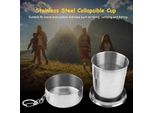 Tazza Pieghevole In Acciaio Inox Per Viaggi E Campeggi (3 Pieghe, 150 Ml)