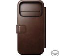 Custodia Per Cellulare Con Sportello Per Iphone 17 Pro, Nomad Modern Leather Folio Horween Series Con Magsafe, Marrone Rustico