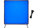 Succebuy Tenda Per Saldatura 1740X1740 Mm, Schermo Protettivo In Vinile Ignifugo Con Ruote Bloccabili E Protezione Uv In 6 Livelli, Ideale Per Officine E Applicazioni Industriali, Blu