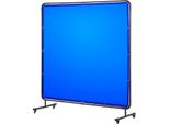 Tenda Per Saldatura Vevor, Schermo Di Protezione Per Saldatura 1740X1740 Mm, Schermo Di Protezione Per Saldatura In Vinile Ignifugo Con Ruote Girevoli Bloccabili E Protezione Uv A 6 Stadi Per Uso Officina/Industriale, Blu
