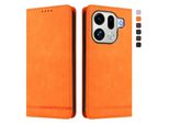 Custodia Per Oppo Find X9 Pro, Custodia Retro In Finto Cuoio Flip Con Supporto E Slot Per Carte Orange