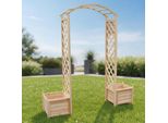 Mucola Traliccio Con Fioriera Traliccio Per Rampicanti Arco Di Rose Aiuto Per Fioriere Colonna Di Rose Arco Di Legno Pergola Rampicante - Finitura Naturale