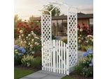 Arco Di Rose Mucola Con Cancello Pergola Rampicante Aiuto Cancello Arco Traliccio In Legno Struttura Rampicante Pergola Colonna Rose Giardino Arco - Bianco