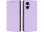Custodia Per Cellulare Per Blu G53, Flip Cover In Finto Cuoio Antiurto Magnetica Con Supporto Viola