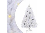Vidaxl Albero Di Natale Artificiale Bianco 68 X 68 X 120 Cm Pvc E Metallo