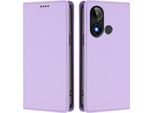 Custodia Per Cellulare Per Blu C9, Flip Cover In Finto Cuoio Antiurto Magnetica Con Supporto Viola