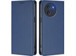 Custodia Per Telefono Cellulare Per Doogee Note 59 /Note 59 Pro,Poliuretanopelle Flip Cover Antiurto Custodia Magnetica Con Supporto Blu Scuro
