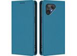 Custodia In Pelle Per Fairphone 5, Custodia Flip Magnetica In Finto Cuoio Con Supporto Lake Blu