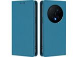 Custodia In Pelle Per Honor Magic8 Pro, Custodia Flip Magnetica In Finto Cuoio Con Supporto Lake Blu