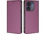 Custodia Per Telefono Cellulare Per Blu View 5, Custodia Magnetica Antiurto In Finto Cuoio Flip Cover Con Supporto Viola