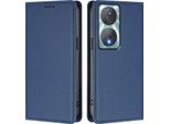 Custodia In Pelle Per Honor X7B 4G/X7B 5G/Honor 90 Smart, Custodia Flip Magnetica In Finto Cuoio Con Supporto Blu Scuro