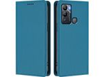 Custodia In Pelle Per Infinix Hot 12I / Hot 20I, Custodia Flip Magnetica In Finto Cuoio Con Supporto Lake Blu
