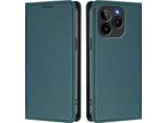 Custodia Per Cellulare Per Blu G54, Flip Cover In Finto Cuoio Antiurto Magnetica Con Supporto Verde
