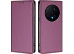 Custodia In Pelle Per Honor Magic8 Pro, Custodia Flip Magnetica In Finto Cuoio Con Supporto Viola