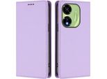 Custodia Per Itel P55 5G, Flip Cover In Finto Cuoio Antiurto Magnetica Con Supporto Viola