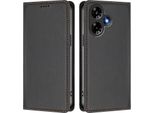 Custodia In Pelle Per Infinix Hot 30 4G, Custodia Flip Magnetica In Finto Cuoio Con Supporto Nero