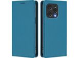 Custodia Per Telefono Cellulare Per Doogee N55 Plus, Custodia Magnetica Antiurto Con Supporto In Finto Cuoio Flip Cover Blu
