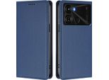 Custodia In Pelle Per Itel P40, Custodia Flip Magnetica In Finto Cuoio Con Supporto Blu Scuro