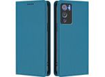 Custodia In Pelle Per Doogee N60 Pro, Custodia Magnetica In Finto Cuoio Flip Con Supporto Lake Blu