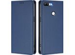 Custodia Per Telefono Cellulare Per Honor 9 Lite, Flip Cover In Finto Cuoio Antiurto Magnetica Con Supporto Blu Scuro