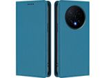 Custodia In Pelle Per Honor Magic8, Custodia Flip Magnetica In Finto Cuoio Con Supporto Lake Blu