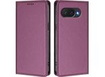 Custodia Per Google Pixel 10A, Flip Cover In Finto Cuoio Antiurto Magnetica Con Supporto Viola