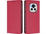 Custodia In Pelle Per Honor Magic6, Custodia Magnetica In Finto Cuoio Con Supporto Rosso