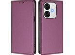 Custodia Per Telefono Cellulare Per Itel A80, Flip Cover In Finto Cuoio Antiurto Custodia Magnetica Con Supporto Viola