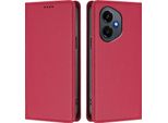 Custodia Per Telefono Cellulare Per Honor 400, Flip Cover In Finto Cuoio Antiurto Magnetica Con Supporto Rosso