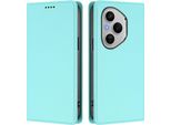 Custodia Per Telefono Cellulare Per Honor 400 Pro, Flip Cover In Finto Cuoio Antiurto Magnetica Con Supporto Turchese