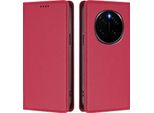 Custodia In Pelle Per Honor Magic7 Pro, Custodia Flip Magnetica In Finto Cuoio Con Supporto Rosso