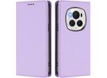 Custodia Per Telefono Cellulare Per Honor Magic6 Pro, Flip Cover In Finto Cuoio Antiurto Magnetica Con Supporto Viola