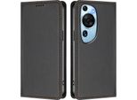 Custodia Per Telefono Cellulare Per Huawei P60 Art, Flip Cover In Finto Cuoio Antiurto Custodia Magnetica Con Supporto Nero