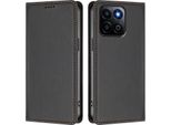 Custodia In Pelle Per Honor 400 Smart /Honor X7D, Flip Case Magnetico In Finto Cuoio Con Supporto Nero
