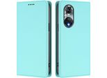 Custodia In Pelle Per Huawei Nova 9 /Honor 50, Flip Case Magnetico In Finto Cuoio Con Supporto Verde Menta