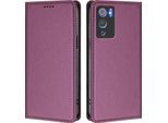 Custodia Per Telefono Cellulare Per Doogee N60 Pro, Flip Cover In Finto Cuoio Antiurto Magnetica Con Supporto Viola