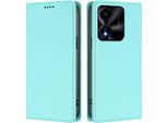 Custodia Per Telefono Cellulare Per Honor X5C/Honor X5C Plus, Flip Cover In Finto Cuoio Antiurto Magnetica Con Supporto Turchese