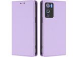 Custodia In Pelle Per Doogee N60 Pro, Custodia Magnetica In Finto Cuoio Con Supporto Viola Chiaro