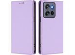 Custodia In Pelle Per Motorola Edge 60 Stylus/Moto G Stylus 5G 2025, Custodia Flip Magnetica In Finto Cuoio Con Supporto Viola Chiaro
