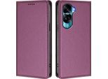 Custodia In Pelle Per Honor 90 Lite, Custodia Flip Magnetica In Finto Cuoio Con Supporto Viola