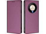 Custodia In Pelle Per Honor X9B/Magic6 Lite, Custodia Flip Magnetica In Finto Cuoio Con Supporto Viola