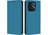 Custodia In Pelle Per Itel A60 / Itel A60S, Custodia Flip Magnetica In Finto Cuoio Con Supporto Lake Blu