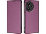 Custodia Per Telefono Cellulare Per Honor Play50, Flip Cover In Finto Cuoio Antiurto Magnetica Con Supporto Viola