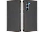 Custodia In Pelle Per Motorola Moto G200, Custodia Flip Magnetica In Finto Cuoio Con Supporto Nero