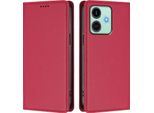 Custodia Per Telefono Cellulare Per Honor Play10, Flip Cover In Finto Cuoio Antiurto Magnetica Con Supporto Rosso