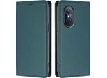 Custodia In Pelle Per Huawei Nova 9 Se/Honor 50 Se, Custodia Magnetica In Finto Cuoio Con Supporto Verde