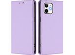 Custodia In Pelle Per Iphone 12/Iphone 12 Pro, Custodia Magnetica In Finto Cuoio Con Supporto Viola Chiaro
