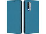 Custodia In Pelle Per Honor 20/Honor 20 Pro, Custodia Flip Magnetica In Finto Cuoio Con Supporto Lake Blu