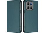 Custodia In Pelle Per Motorola Moto G15/Moto G15 Power, Custodia Flip Magnetica In Finto Cuoio Con Supporto Verde