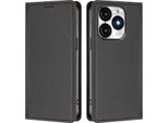 Custodia In Pelle Per Itel A70, Custodia Flip Magnetica In Finto Cuoio Con Supporto Nero